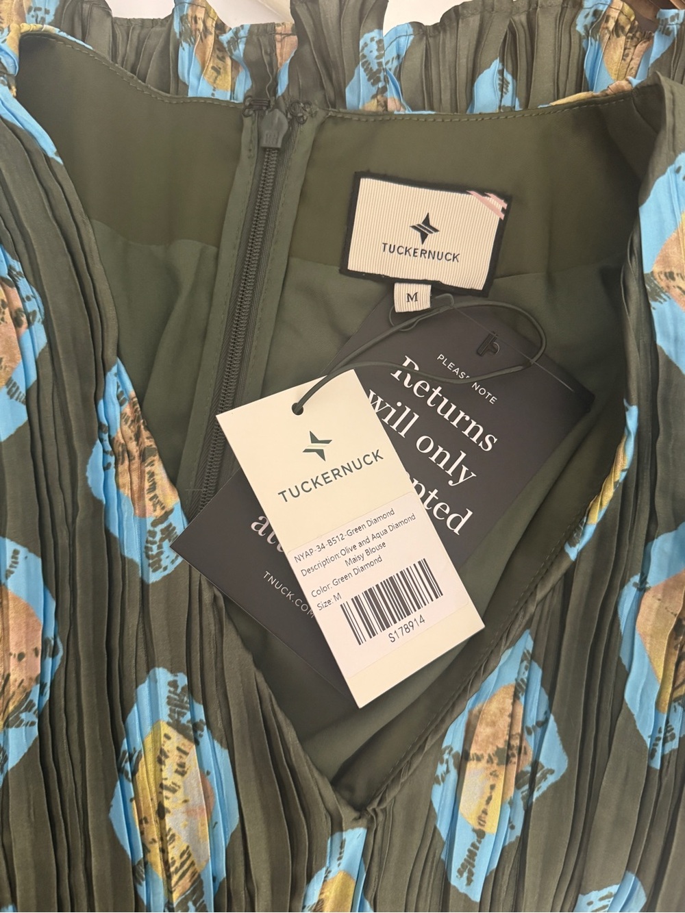 NWT Tuckernuck diamond print top - Picture 7 of 9